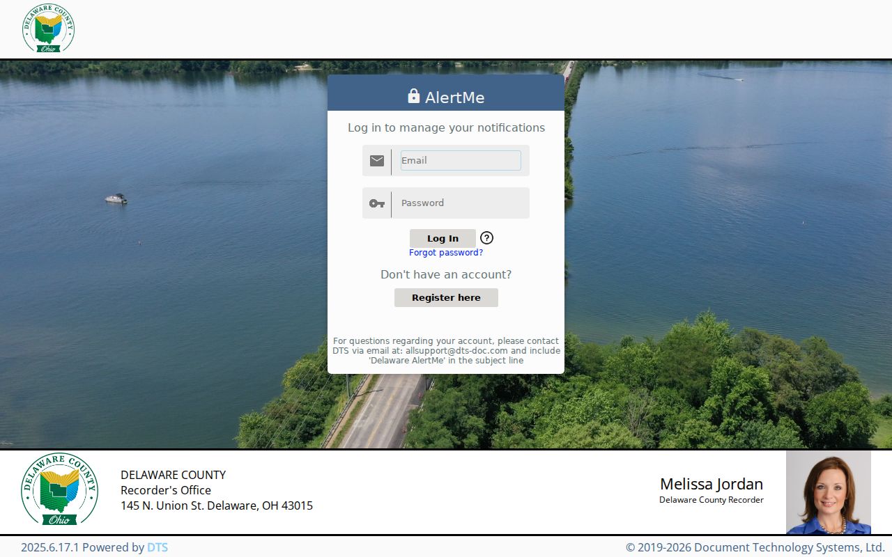 Delaware neighbors page Recorder AlertMe property record monitoring enrollment